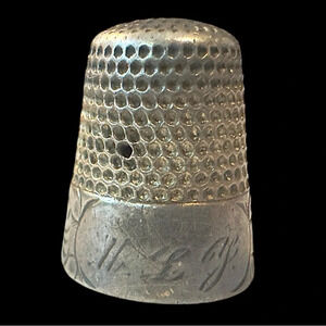 Antique Sterling ‘M.L.Y.’ Monogrammed Thimble by Waite-Thresher